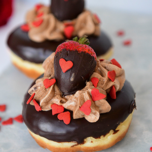 Dirty Girl Donuts - donut with chocolate frosting