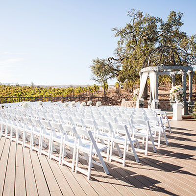 Vineyard Deck, ceremony site at Meritage Resort