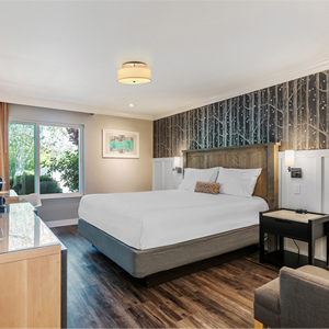 newly renovated guestroom at Up Valley Inn in Calistoga