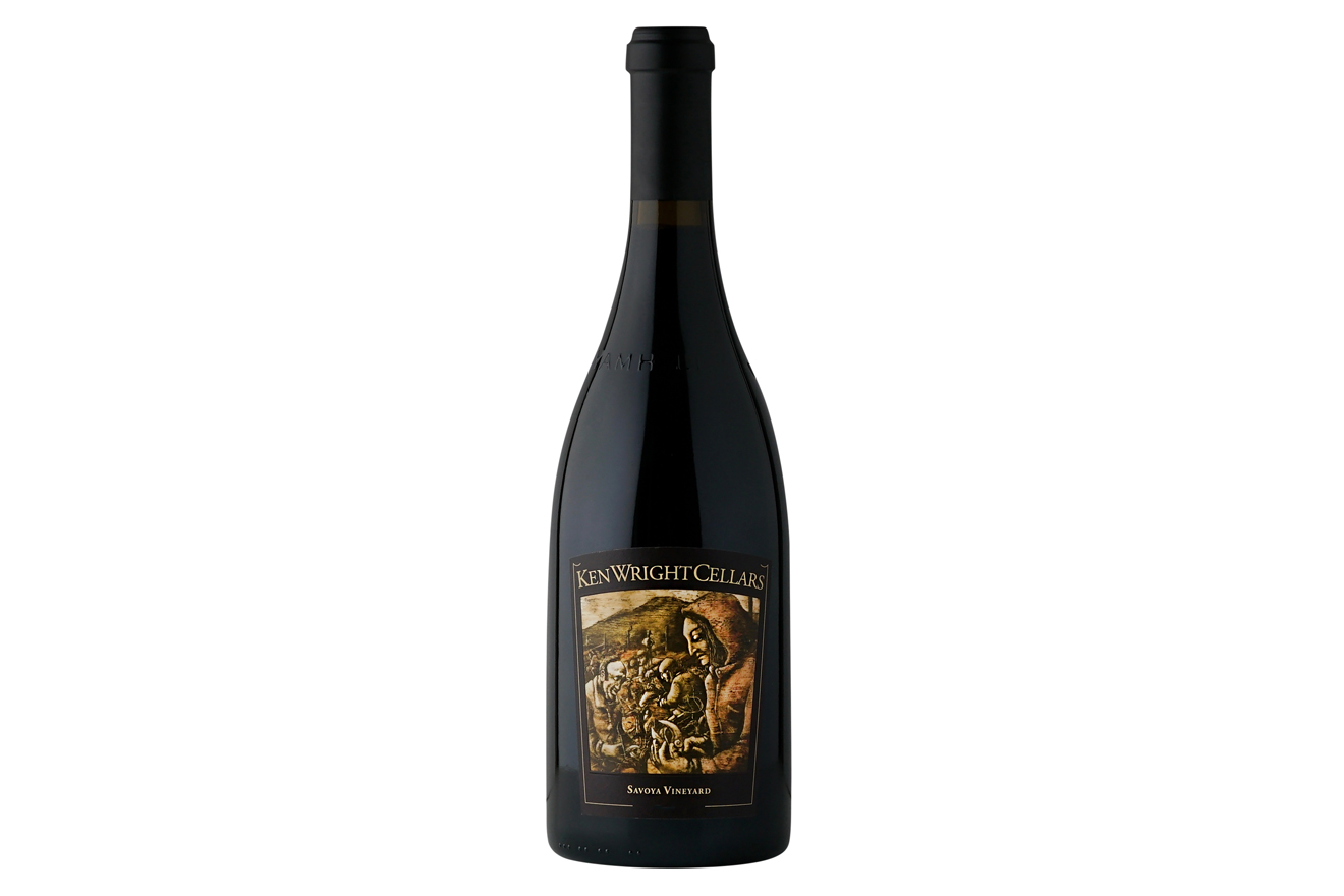 A bottle of Savoya Vineyard Pinot Noir