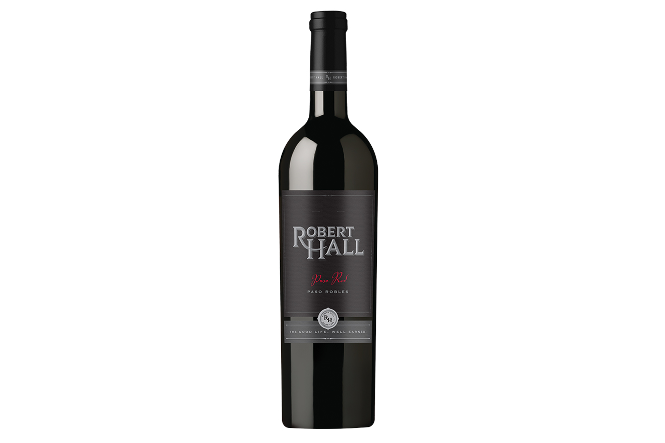 a bottle of Robert Hall Red