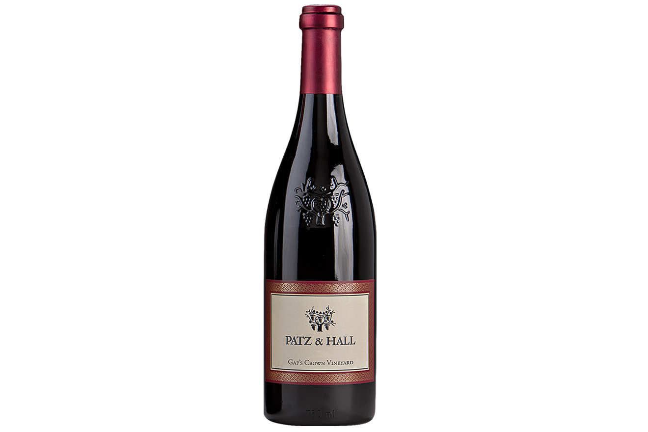 A bottle of Patz & Hall Gap’s Crown Vineyard Pinot Noir